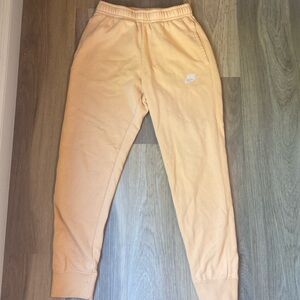 Light orange Nike sweatpants size xs